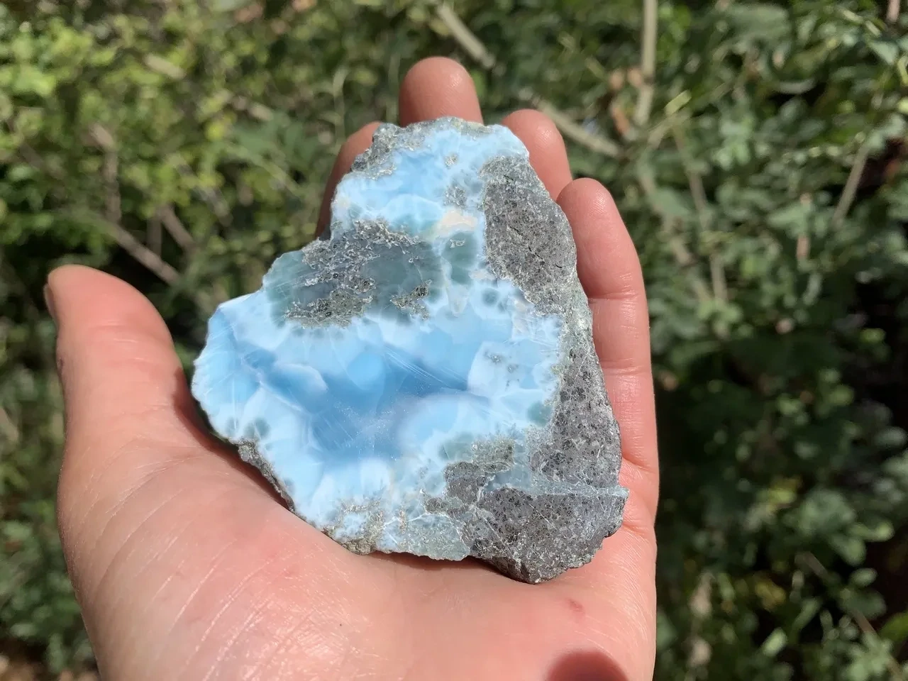 Larimar AAA (150 g) République Dominicaine - Pierre Naturelle Rare Qualité Exceptionnelle
