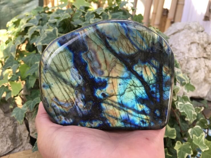 Pierre Polie Naturelle Labradorite Extra Madagascar (1,5 kg) - Pierre Top Qualité (la meilleure)