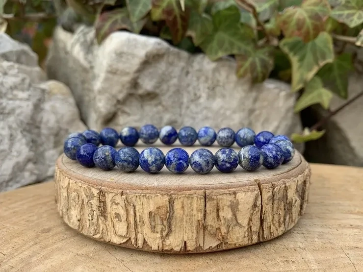 Bracelet Lapis Lazuli A Naturel Afghanistan - Prémonition et Haute sphère Intellectuelle