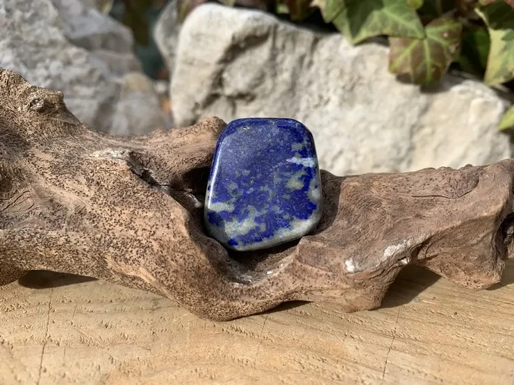 Pierre plate Lapis Lazuli A Naturel Afghanistan (13 g) - Prémonition et Intellect