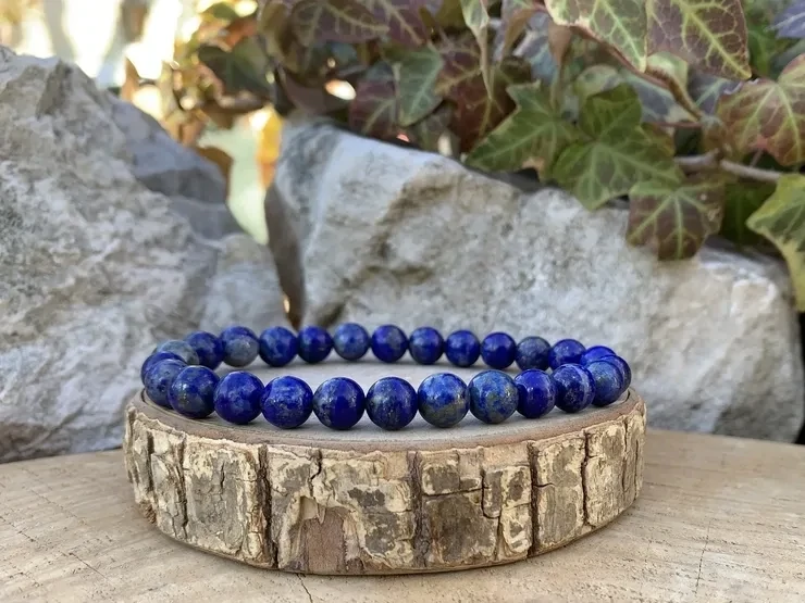 Bracelet Lapis Lazuli AA - Afghanistan - Pierre Naturelle Qualité supérieure