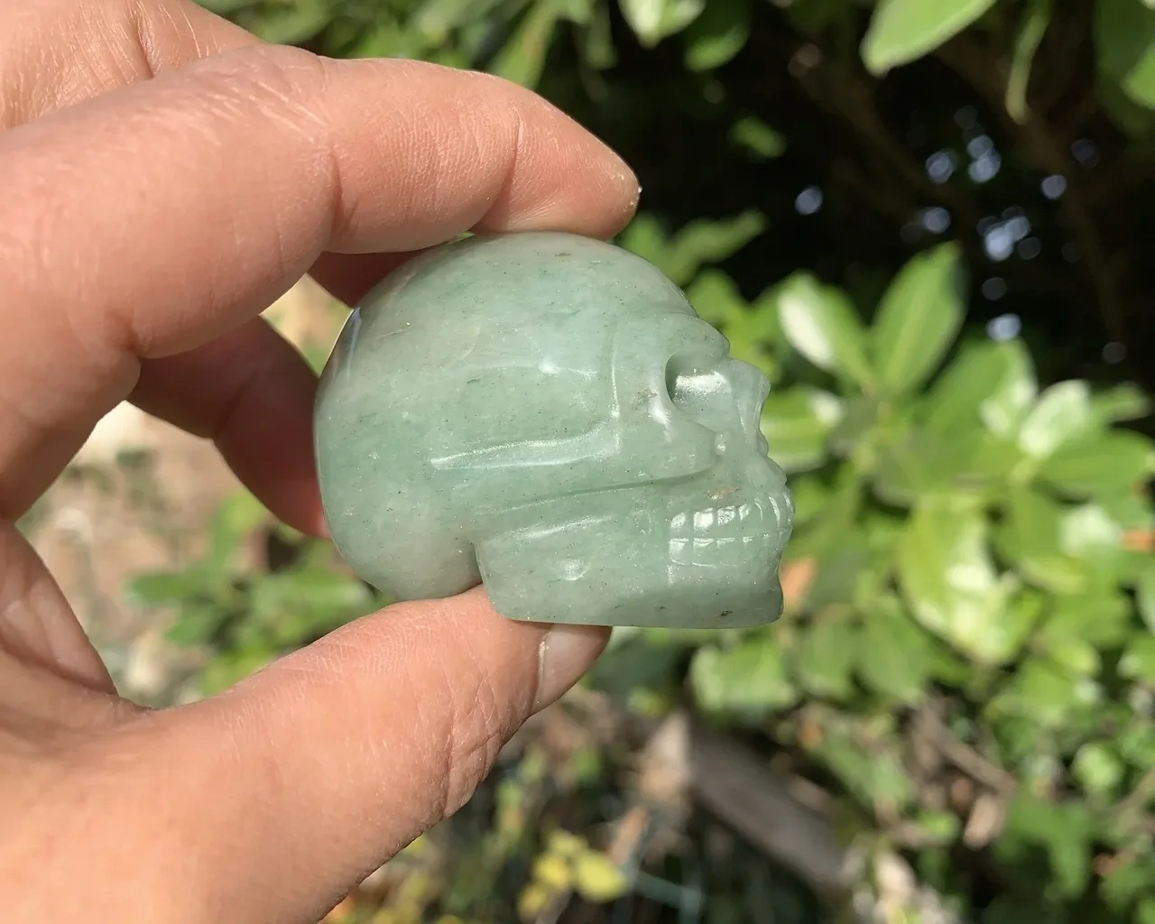 Crâne Aventurine Verte A (50 mm) Pierre Naturelle Brésil