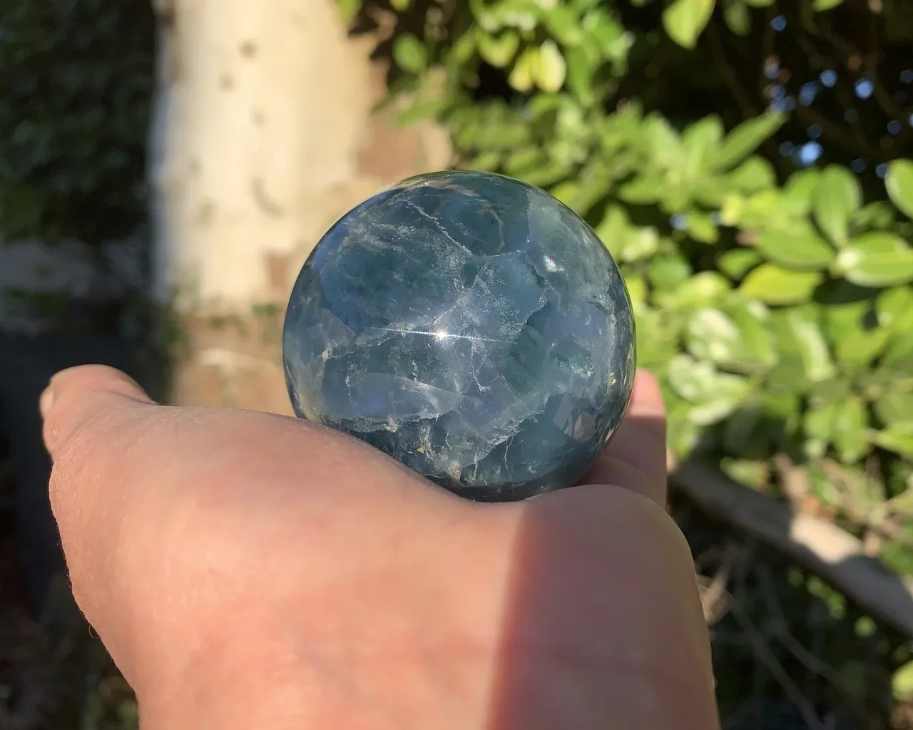 sphère fluorine bleue