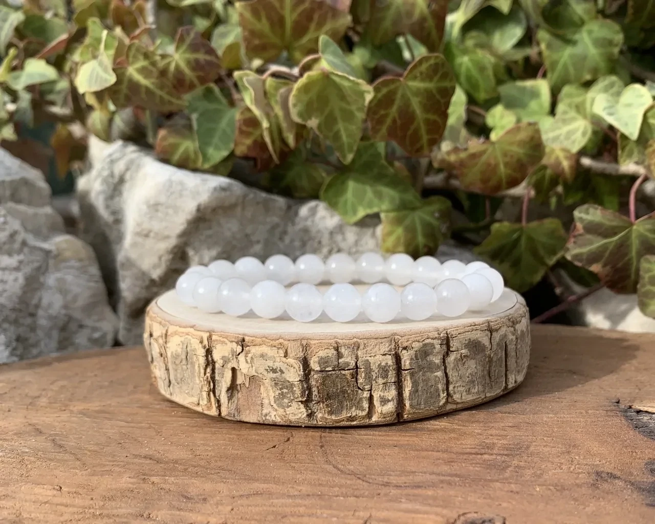 Bracelet Jade Blanc A Naturel - Chine