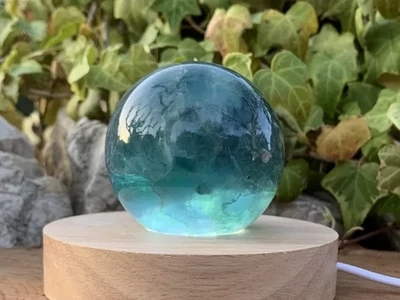 Sphère Fluorine (Fluorite) Bleue AA (60 mm - 363 g) - Chine - Pierre Naturelle Qualité Supérieure