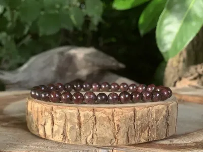 Bracelet lithothérapie Grenat Rouge Almandin A