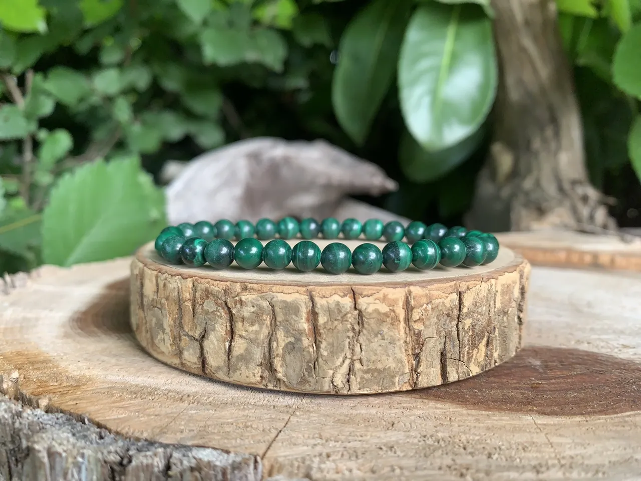 Bracelet Malachite A -  Purification et Détox - Pierre Naturelle Congo