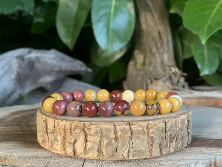 Bracelet Jaspe Mokaïte A Naturel 