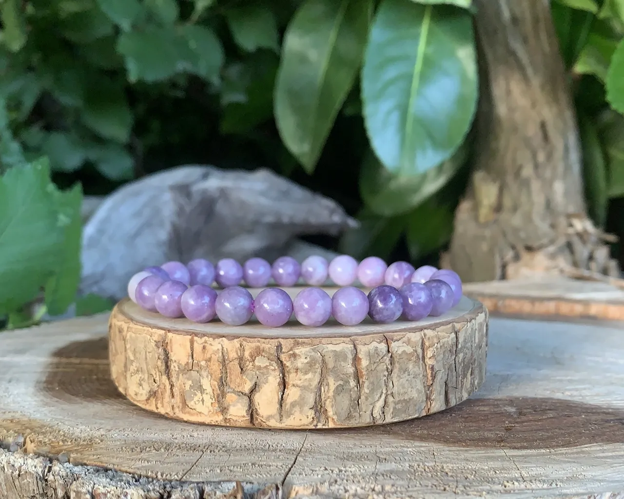 Bracelet Lépidolite A+ Naturelle