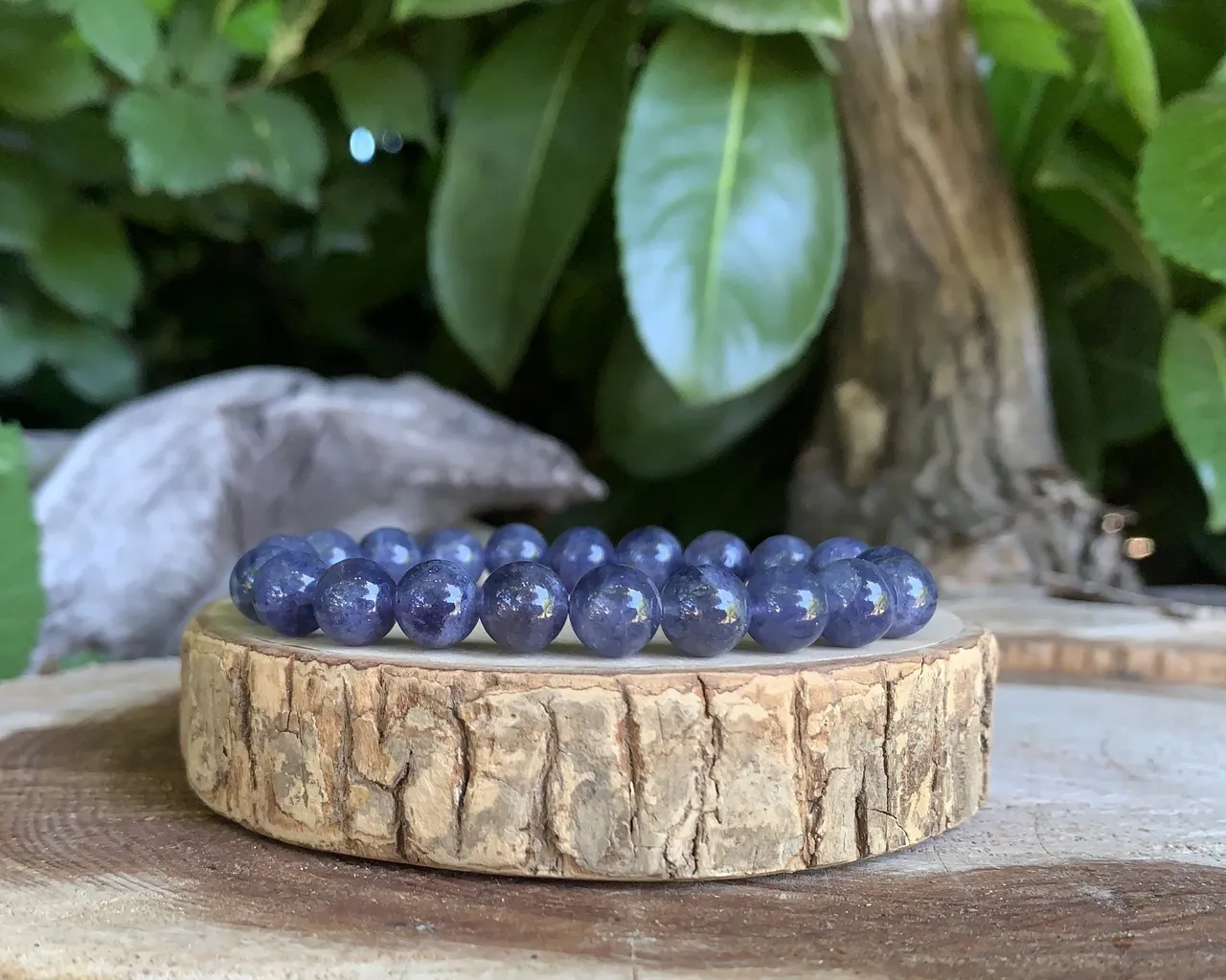 Bracelet Cordiérite (Iolite) AA - Inde - Pierre Naturelle Qualité Supérieure