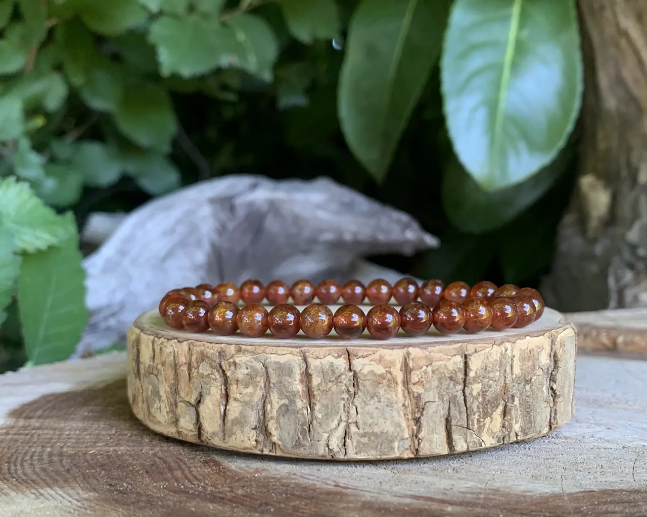 Bracelet Grenat Hessonite AA+