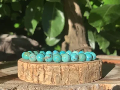 Bracelet  Véritable Turquoise Pérou