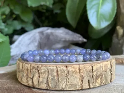 Bracelet Tanzanite Bleue AA - Tanzanie - Pierre Naturelle Rare Qualité Exceptionnelle