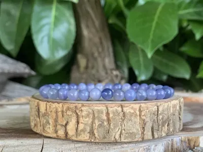 Bracelet Tanzanite Bleue A Tanzanie - Pierre Naturelle Rare