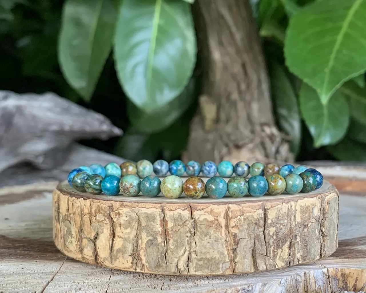 Bracelet Chrysocolle Shattuckite A+ - Afrique du sud - Pierre Naturelle Rare