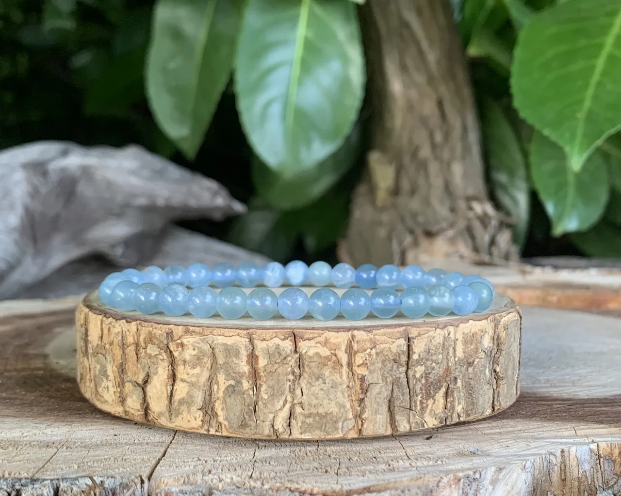 Bracelet Calcite bleue AAA - Mexique - Pierre Naturelle Top Qualité (la meilleure)