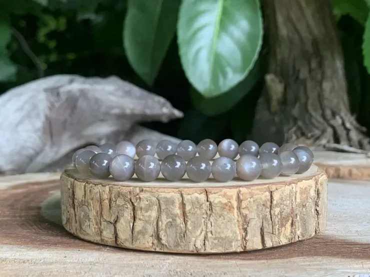 Bracelet Pierre de Lune noire AAA - Inde - Pierre Naturelle Top Qualité (la meilleure)