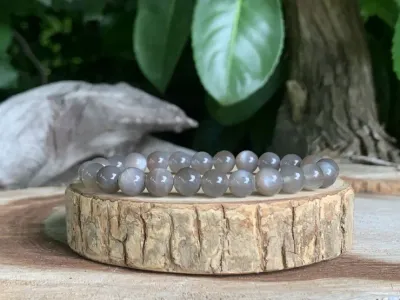 Bracelet Pierre de Lune noire AAA - Inde - Pierre Naturelle Top Qualité (la meilleure)
