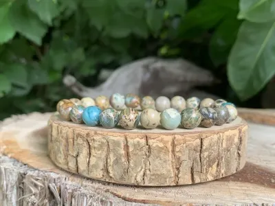 Bracelet Jaspe Imperial A+ Naturel Australie - Force de caractère et Sang-froid