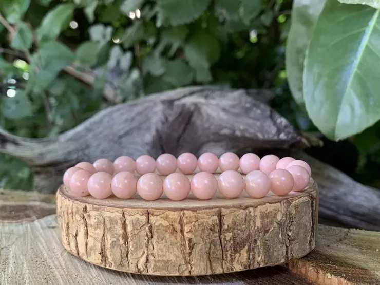 Bracelet Aragonite Rose AA