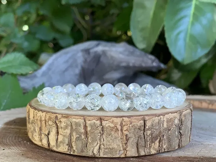 Bracelet Cristal de Roche craquelé AA