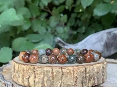 Bracelet Quartz Lodolite AA Naturel Brésil - Rare Pierre Chamanique Qualité Supérieure