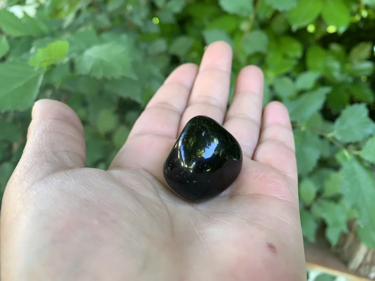 Pierre roulée Naturelle Obsidienne Noire A