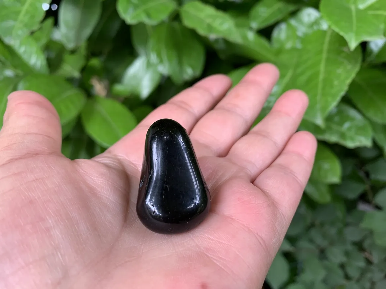 Pierre roulée Naturelle Obsidienne Noire A