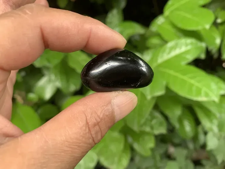 Pierre roulée Naturelle Obsidienne Noire A