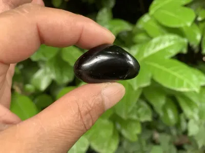 Pierre roulée Naturelle Obsidienne Noire A