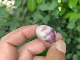 Pierre roulée Tourmaline Rose (Rubellite Rare) sur Quartz A (13 g) - Pierre Naturelle Madagascar