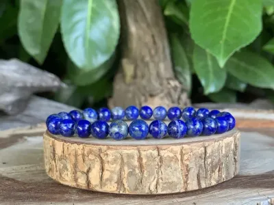 Bracelet Lapis Lazuli AA - Afghanistan - Pierre Naturelle Qualité supérieure