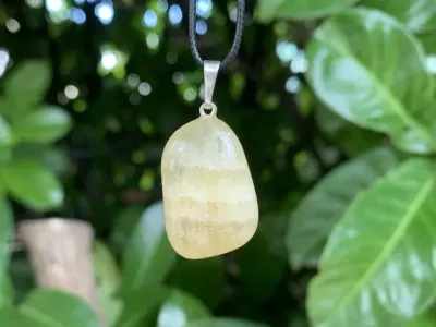 Pendentif Calcite orange A Naturelle