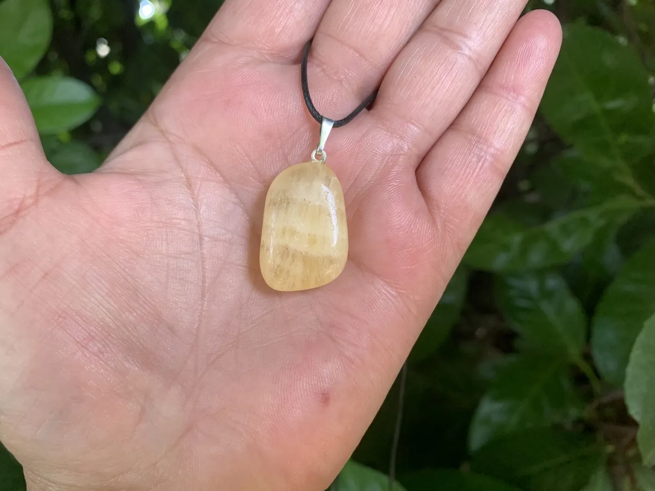 Pendentif Calcite orange A Naturelle