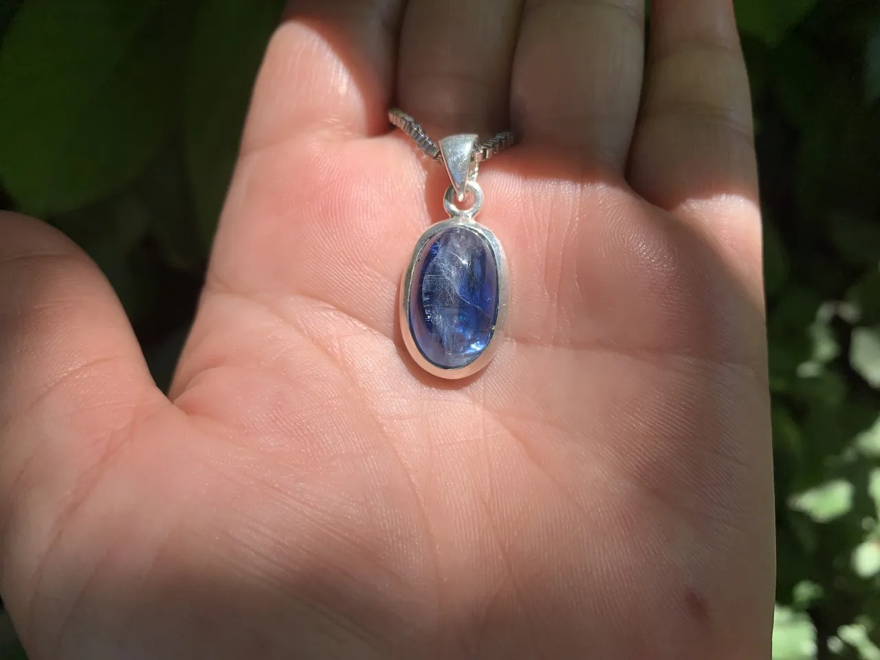 Cyanite Bleue AAA sertie Argent 925