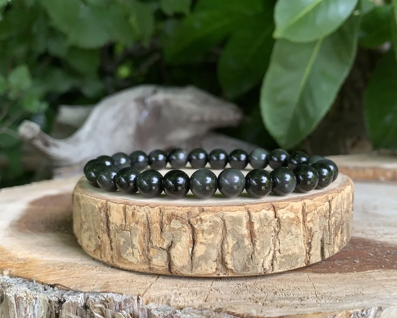 Bracelet Obsidienne Œil céleste AA