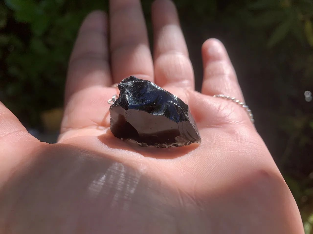 Pendule Obsidienne Noire brute 