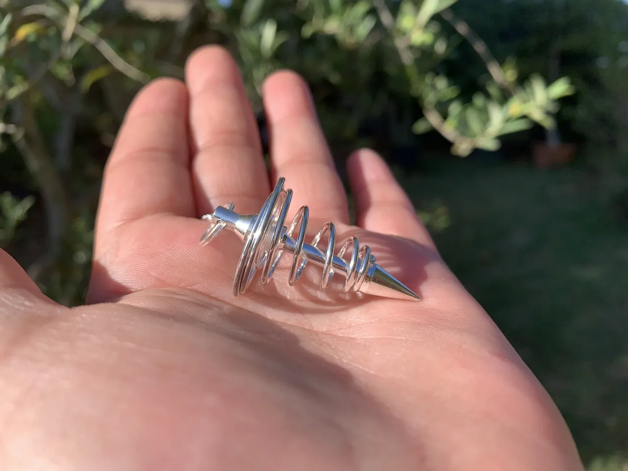 Pendule spirale Acier Soin énergétique