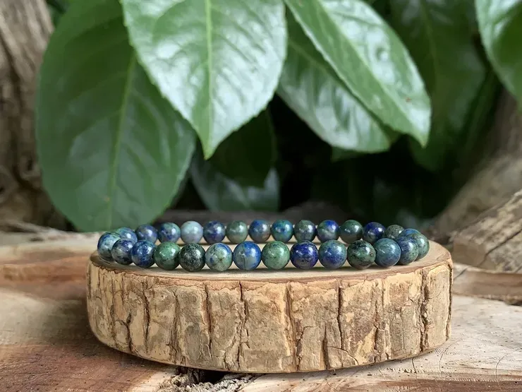 Bracelet Azurite/Malachite A - Pérou - Pierre Naturelle Rare