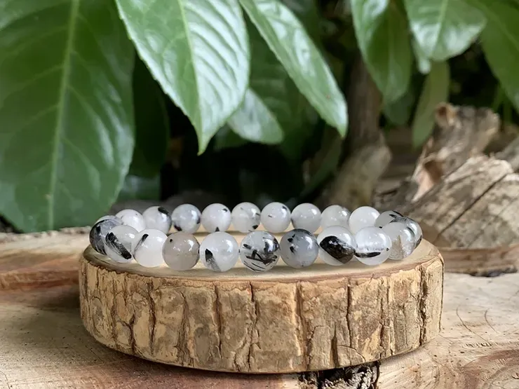 Bracelet Quartz Tourmaline Noire AA - Protection et Sagesse - Pierre Naturelle Qualité Supérieure Brésil