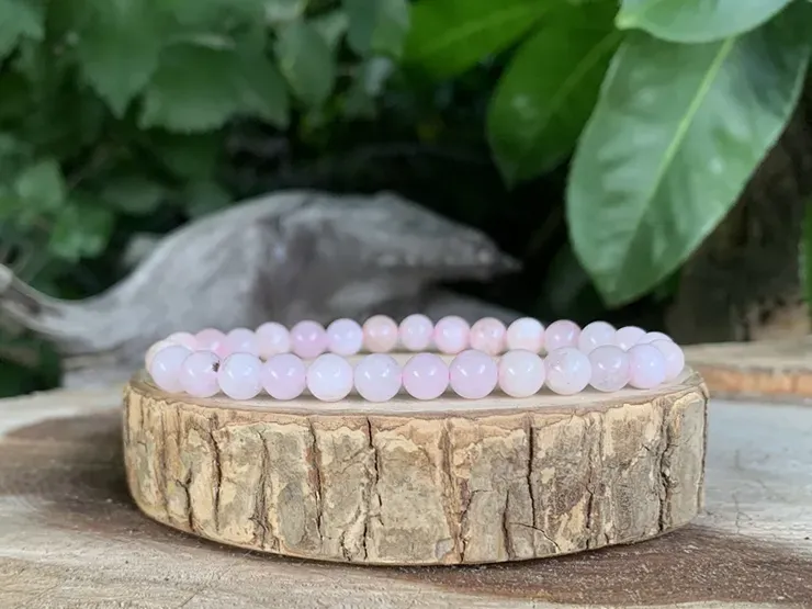 Bracelet Morganite A - Bien-être et Amour - Pierre Naturelle Rare Brésil