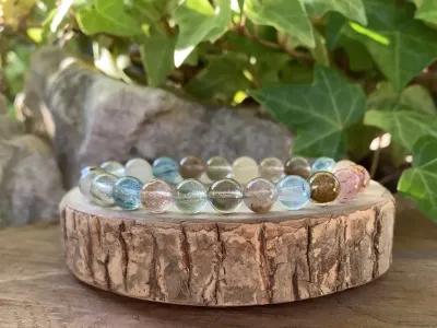 Bracelet Quartz Rutilé AA+ - Puissant Catalyseur Énergétique - Pierre Naturelle Haut de Gamme