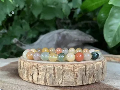 Bracelet Quartz Multicolore AA - Pierre Naturelle Qualité Supérieure Brésil