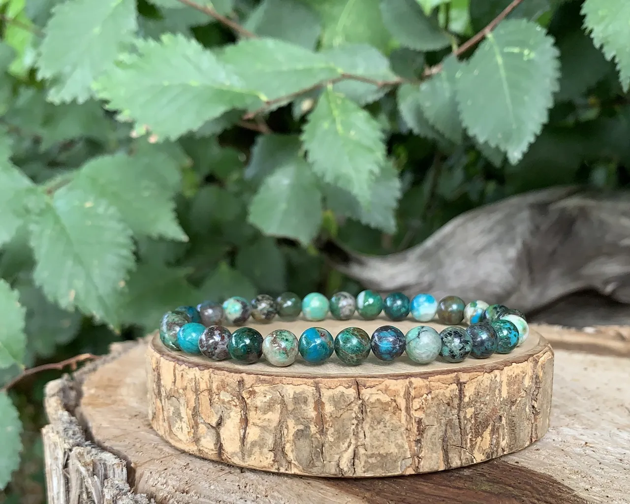 Bracelet Chrysocolle AA - Pérou - Pierre Naturelle Qualité Supérieure