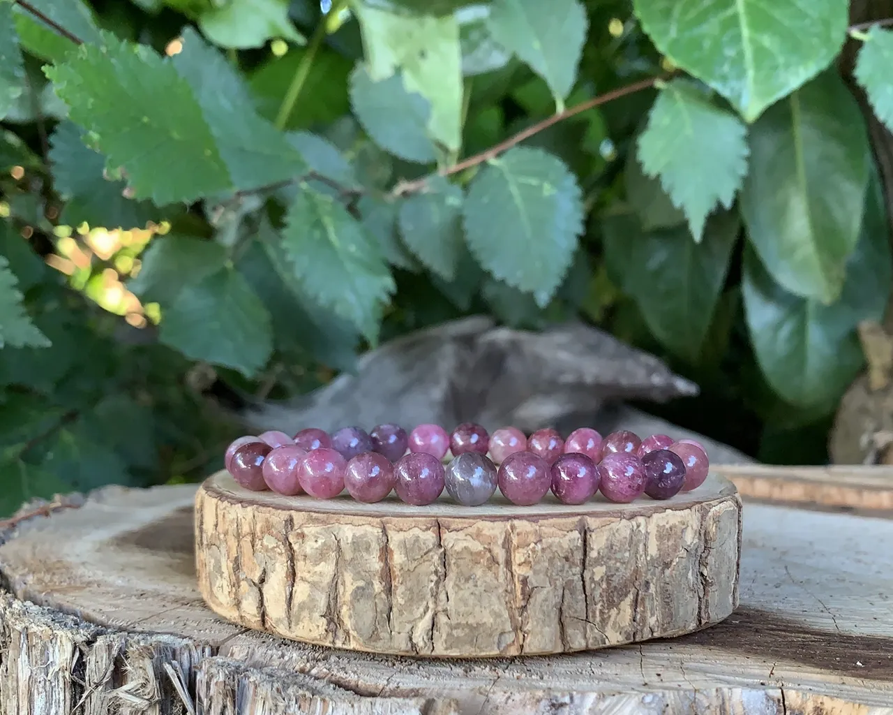 Bracelet Tourmaline Rose A+ - Charisme et Vitalité - Pierre Naturelle Rare Namibie