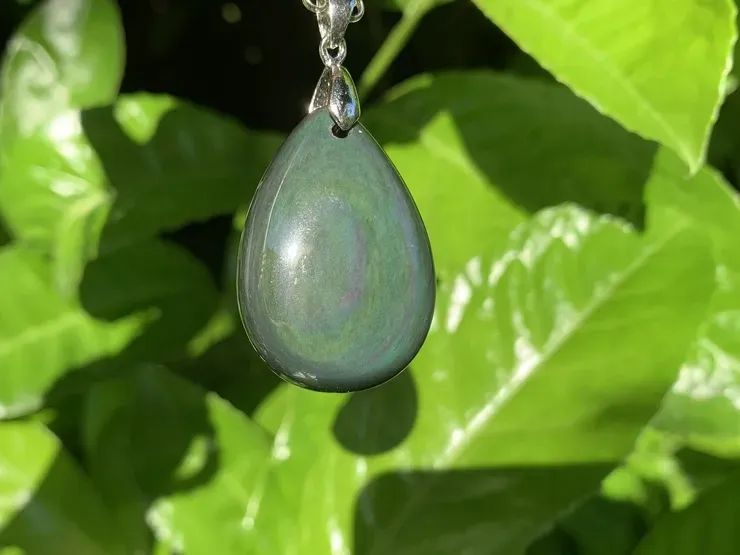 Obsidienne Mentogochol AAA et chaîne - Pierre Naturelle Rare Qualité Exceptionnelle Mexique