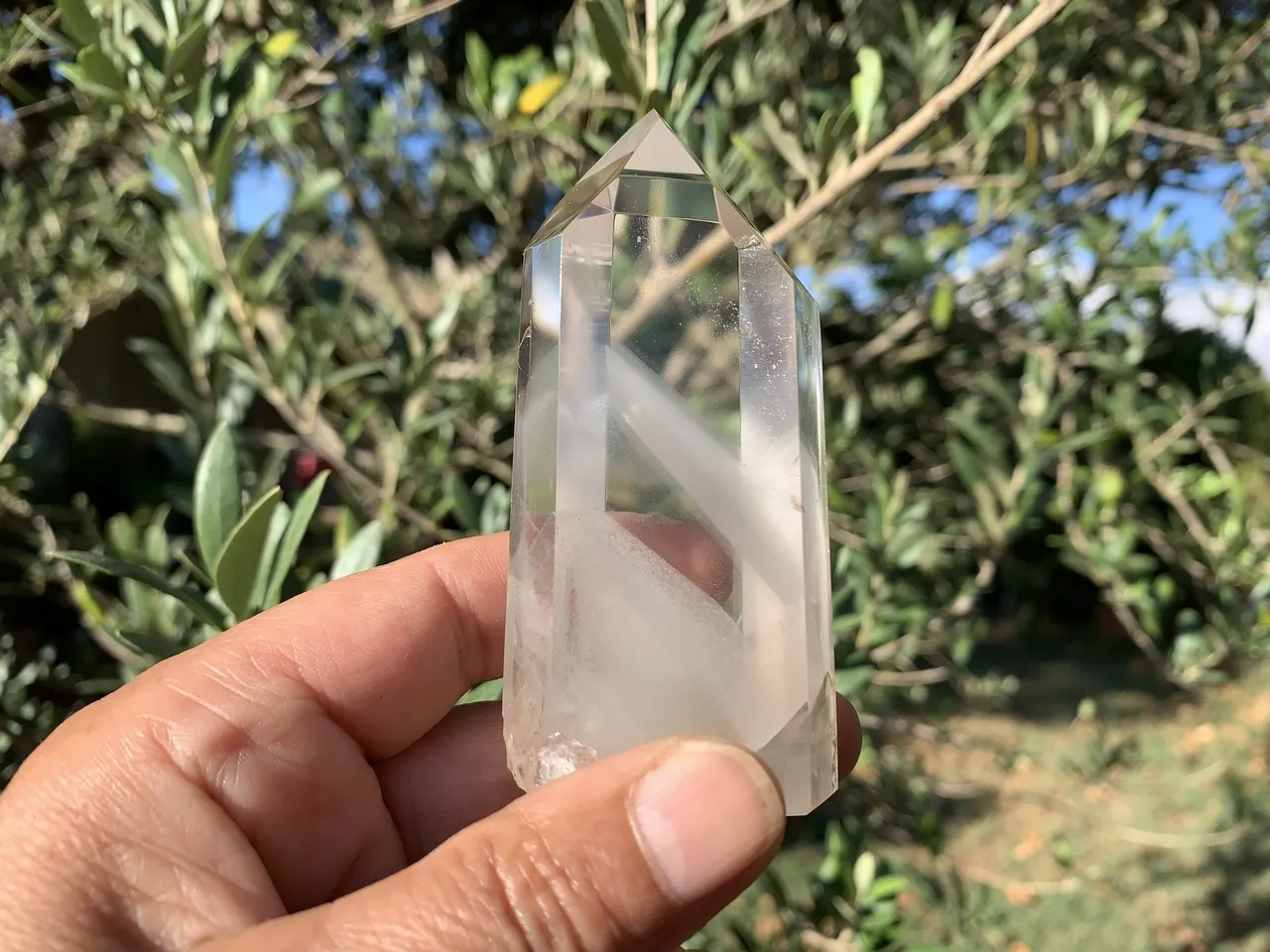 Pointe Quartz Fantôme AAA 6 faces - Brésil - Cristal Naturel Rare Qualité Exceptionnelle