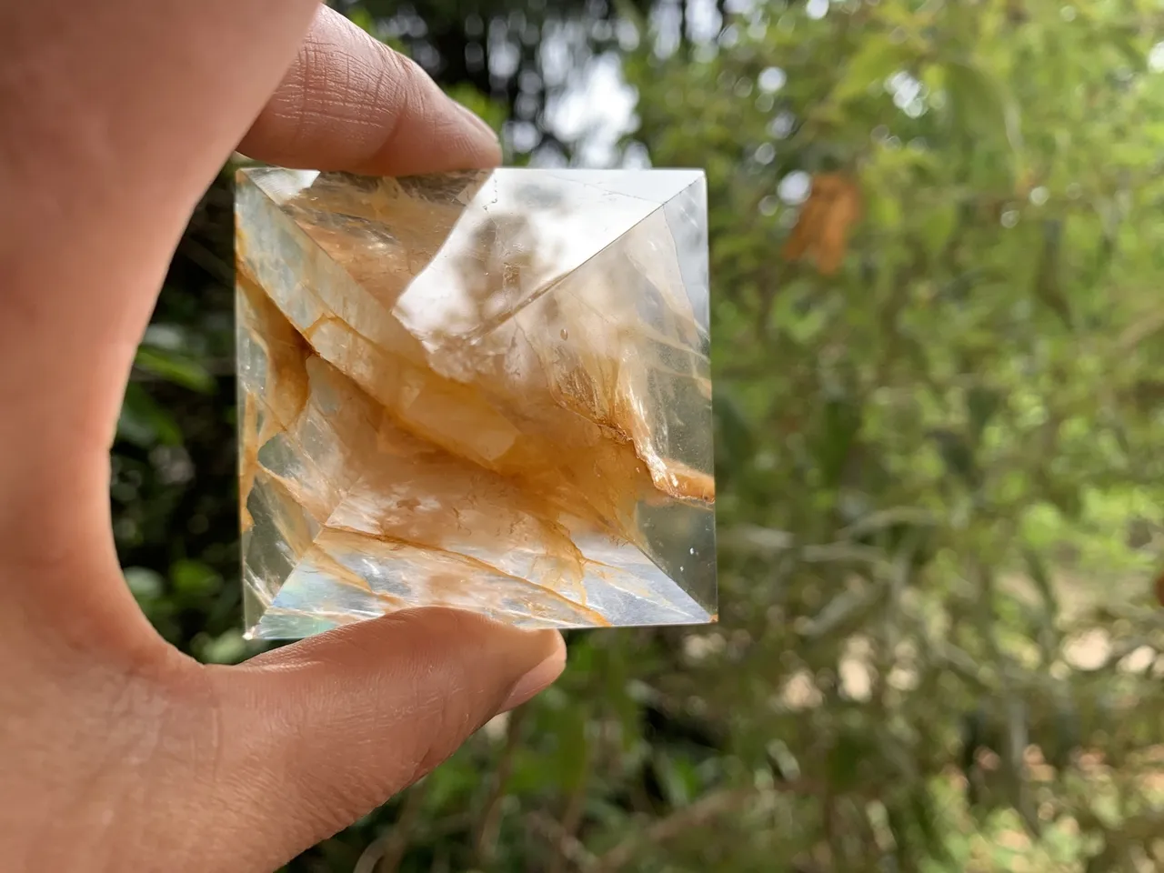 Pyramide Quartz Hématoide AAA - Brésil - Cristal Naturel Qualité Exceptionnelle