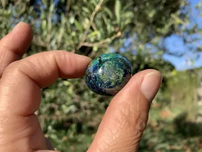 Pierre roulée Azurite/Malachite AA+ (24 g) - Pérou - Pierre Naturelle Rare Qualité Exceptionnelle