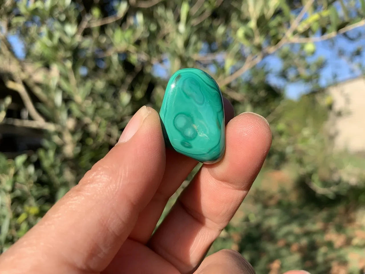 Pierre roulée Malachite AA (20 g) - Congo - Pierre Naturelle Qualité Supérieure